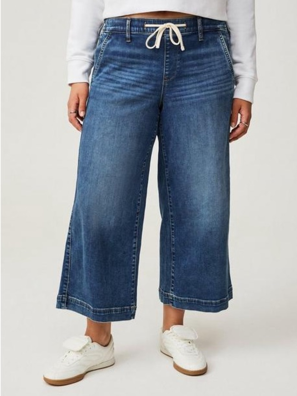 Torrid Weekend Mid‑Rise Ankle Wide Leg Jeans Plus 3X 22 EUC Minimalist Classic